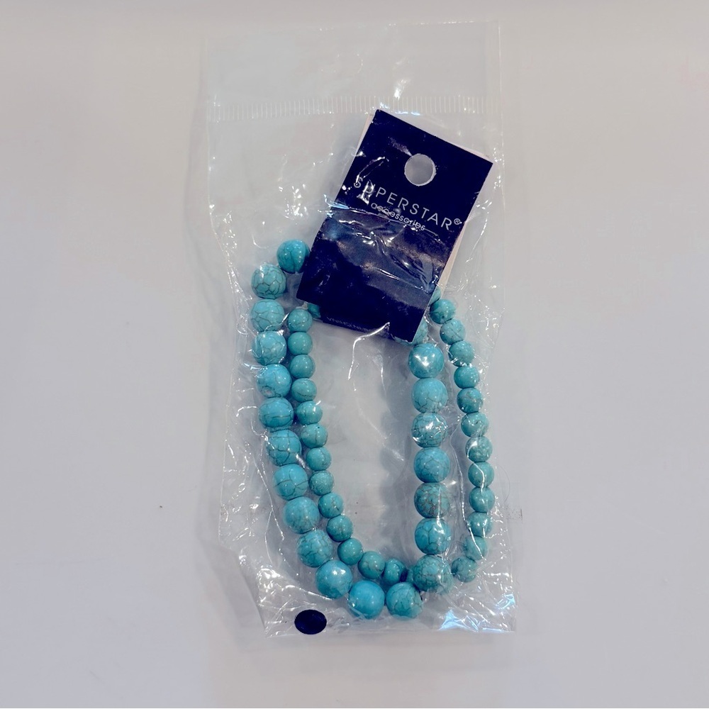 Fashion Jewelry Turquoise Beaded Bracelet Set